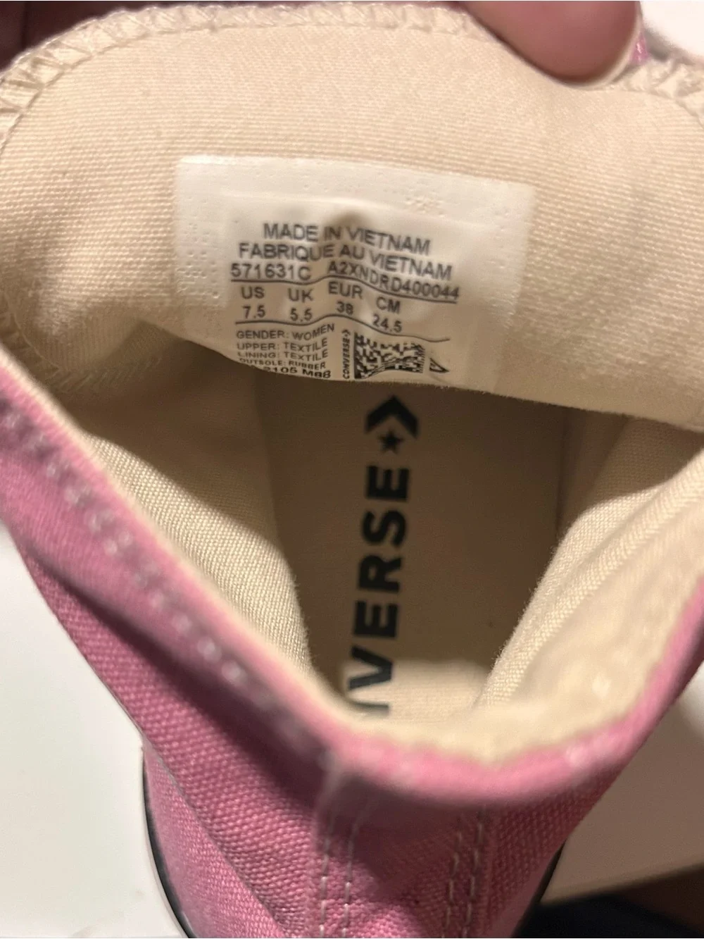 UNISEX Converse Pink High-Top Platform Sneakers
